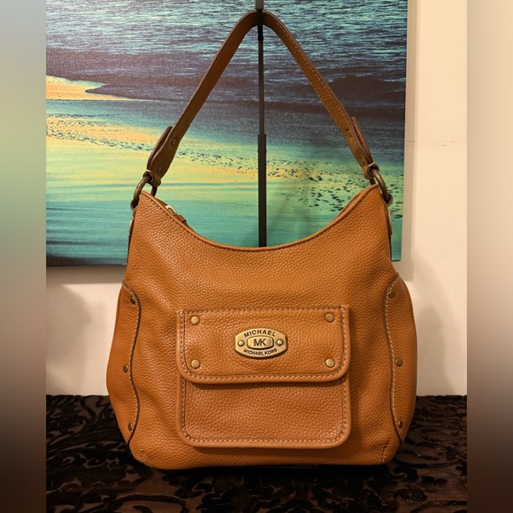 Michael Kors Handbags - Michael Kors Studded Pebbled Leather Hobo Bag